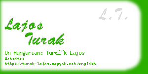 lajos turak business card